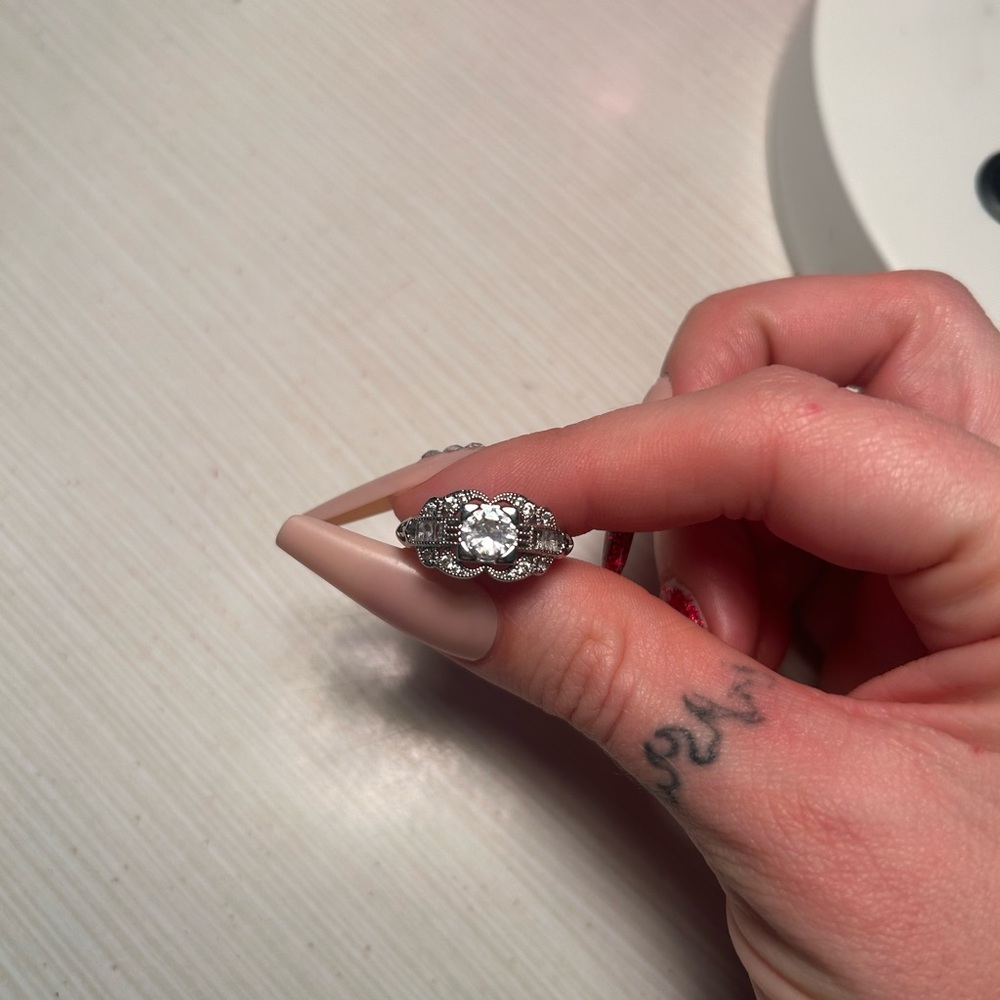 Silver crystal ring #jewellery